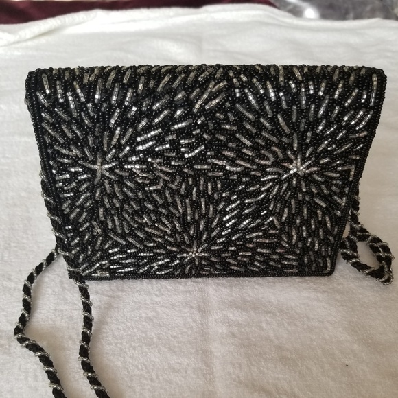 Vintage 80's Hand Beaded La Regale Evening Purse - Picture 1 of 5